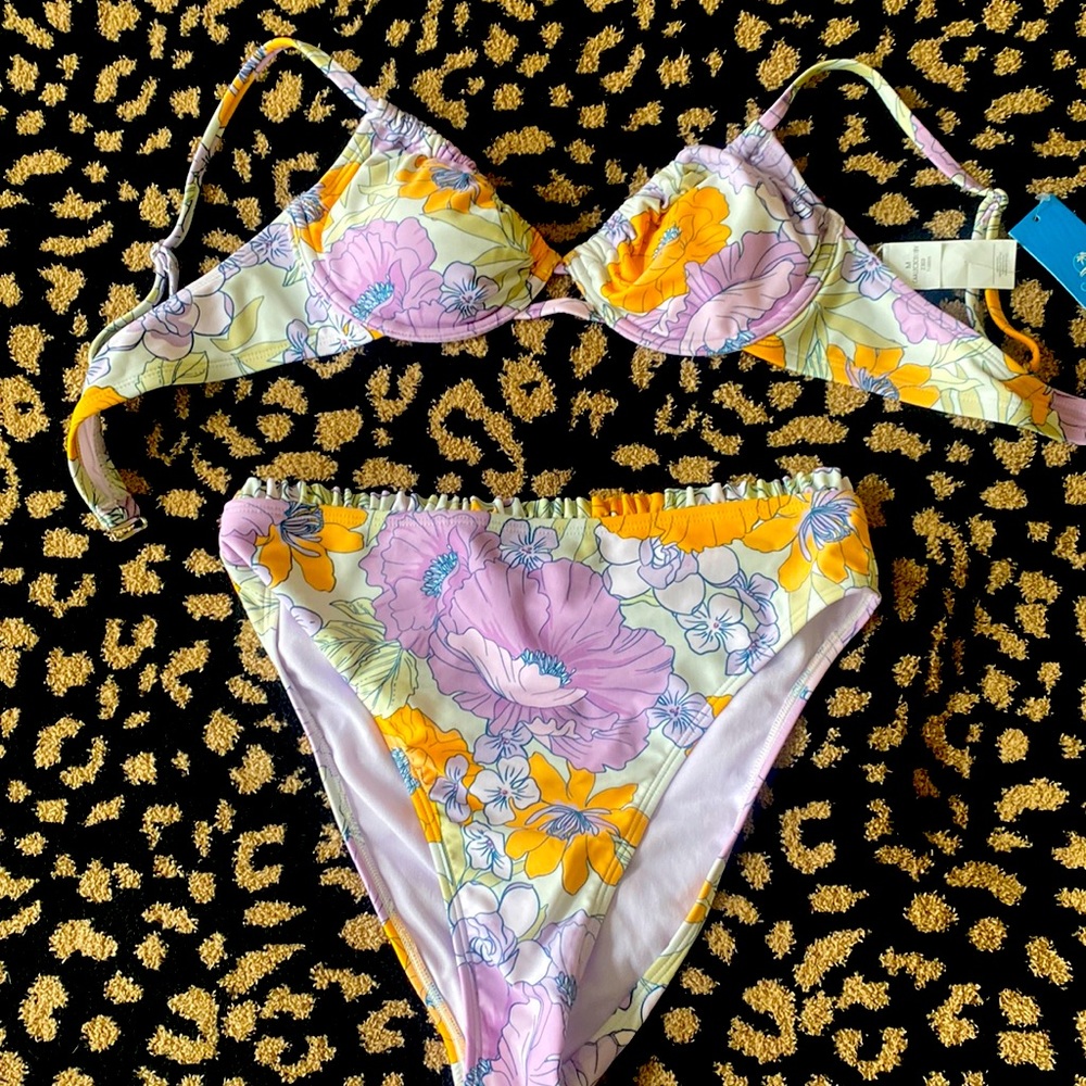 Cupshe High Rise Floral two-piece bikini